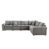 CAVINAS 4/5/6-Seater Modular Sectional Sofa,Cloud Couch Sectional,Conversible Sleeper Sofa for Living Room,3 Throw Pillows - 2 of 4