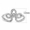 Slickblue Women's Stainless Steel CZ Ring - Polished Finish, Clear Stones, Timeless and Elegant, Size 5-10 - 2 of 4