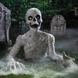 Morris Costumes 35" Groundbreaker Reaching Mummy Halloween Decoration - 1 of 2