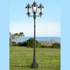 John Timberland Casa Marseille Vintage Outdoor Post Light Textured Black 3-Light Street Lantern 100" Clear Hammered Glass for Exterior Light Barn Deck - 2 of 4