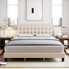 Modern Upholstered Platform Bed with Button Tufted Headboard - 3 of 4