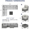 7-Piece Outdoor Patio Furniture Set - All-Weather PE Wicker Sectional Sofa with Cushions and Glass Coffee Table, Modular 6-Seater Living Room Set - 2 of 4