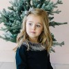Hope & Henry Girls' Long Sleeve Ponte Skater Dress with Faux Fur Trim, Toddler - 4 of 4