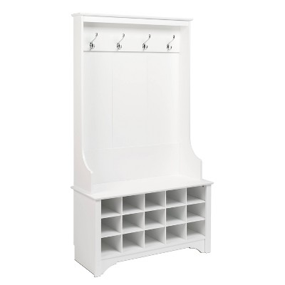 Hall Tree with Shoe Storage White - Prepac