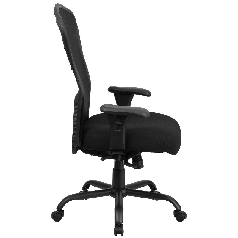 Flash Furniture HERCULES Series 24/7 Intensive Use Big & Tall 400 lb. Rated Black Mesh Multifunction Synchro-Tilt Ergonomic Office Chair, 6 of 9
