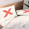 Deny Designs King April Lane Art Block Red Monogram X Microfiber Printed Pillow Sham - 2 of 3