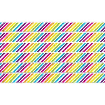 Teacher Created Resources® Brights 4Ever Stripes Straight Border Trim, 35 Feet Per Pack, 6 Packs