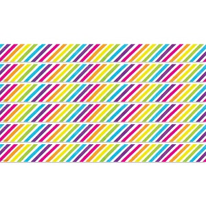 Teacher Created Resources® Brights 4Ever Stripes Straight Border Trim, 35 Feet Per Pack, 6 Packs - 1 of 3