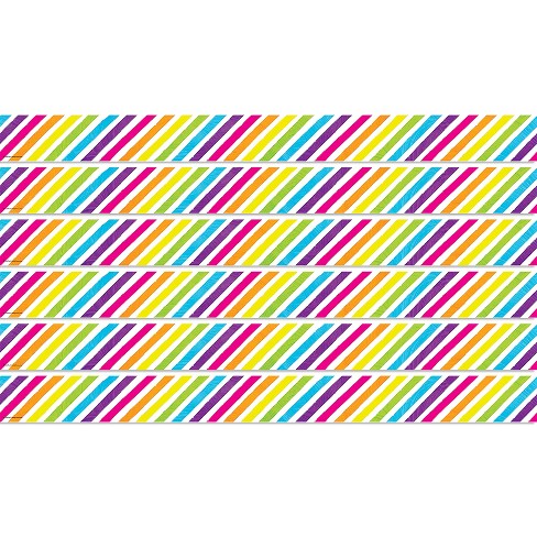 Brights 4Ever Stripe Straight Bordr Trim (Pack of 10)