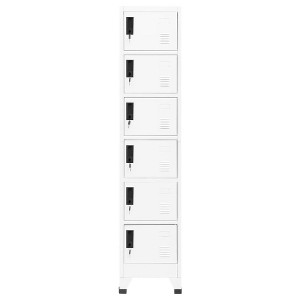 vidaXL Locker Cabinet White Steel 15.0 x 15.7 x 70.9 in Locker Cabinet - 1 of 4