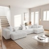 WJShome 144" Sectional Couches For Living Room,Cloud Modular Sofa, U Shaped Couch 3 Seater with 2 Ottomans - 2 of 4