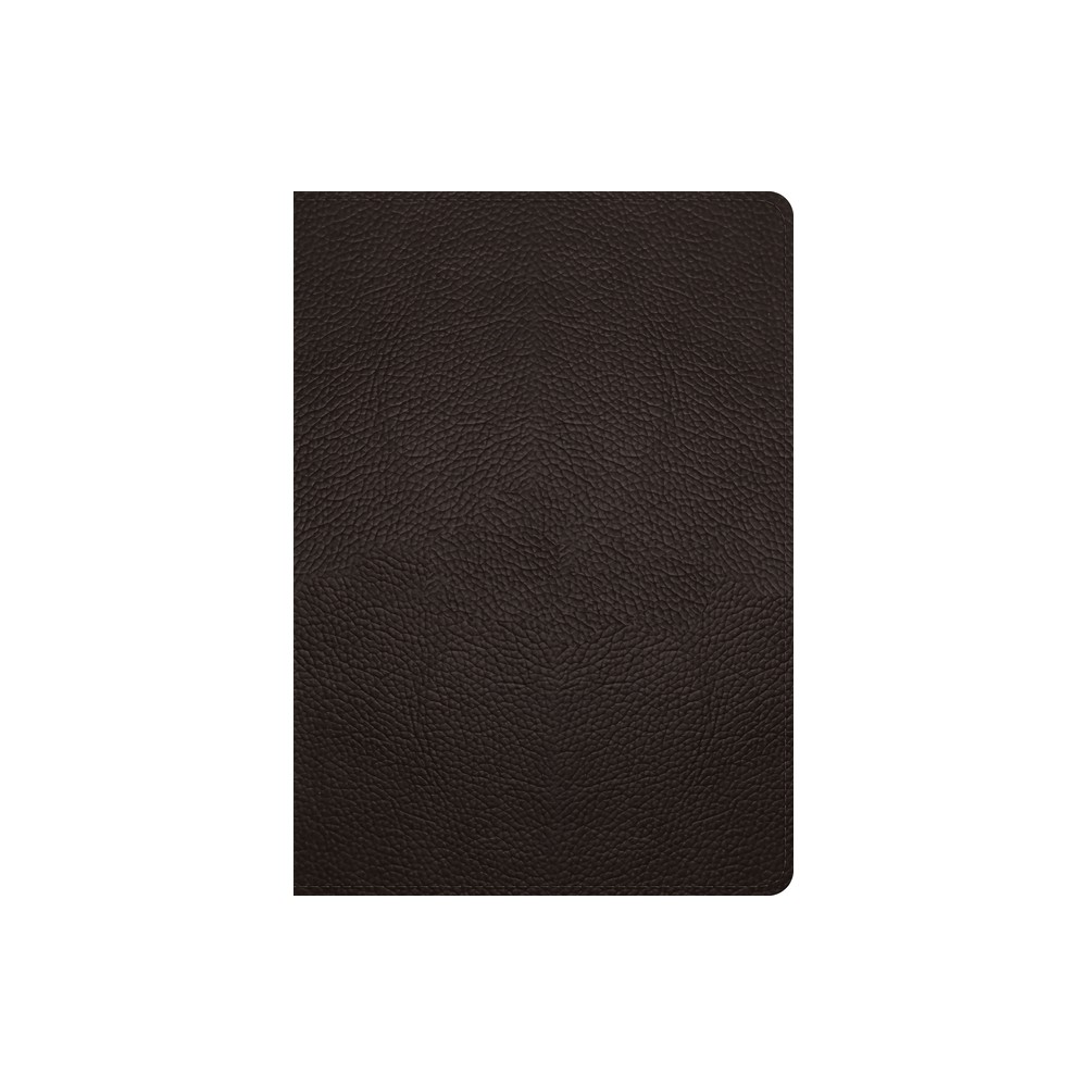 ESV Study Bible, Large Print (Buffalo Leather, Deep Brown) - (Leather Bound)