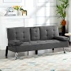 Sapphtopaz 65.3" Modern Futon Couch Sofa - Convertible Sleeper Sofa Bed with Soft Upholstery, Space-Saving Furniture for Living Room & Renters - 4 of 4