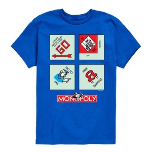 Boys' - Monopoly - Monopoly Corner Squares Short Sleeve Graphic T-Shirt - 1 of 4