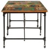 vidaXL Dining Table - 86.6"x35.4"x30.3" Solid Reclaimed Wood/Metal Legs - Industrial Charm Dining Room/Kitchen Table - Multicolor Variations - 3 of 4