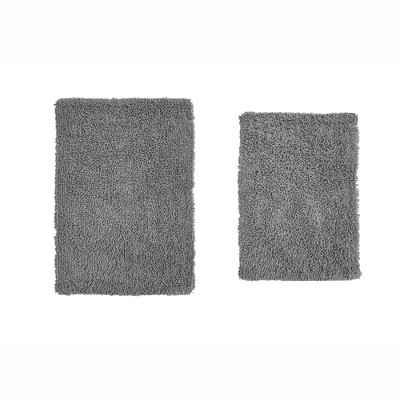 Fantasia Bath Rug Collection Cotton Shaggy Pattern Tufted Set of 2 Bath Rug Set - Home Weavers