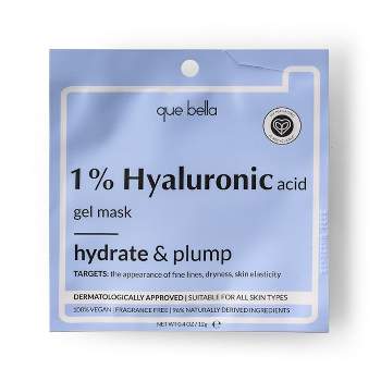 Que Bella 1% Hyaluronic Acid Gel Face Mask - 0.4oz