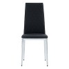 CAVINAS Set of 4 PU Leather Dining Chairs with Diamond Stitch Back and Silver Metal Legs - 4 of 4