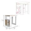 Kitchen Island with 1-Door Cabinet and Side Shelves - 3 of 4