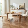 Set of 4 Upholstered Dining Chairs with Metal Legs, Modern Leather Kitchen Chairs for Dining Room, Restaurant, or Living Room-Panipeachy - 2 of 4