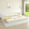 NicBex Couches for Living Room L shape Modular Sectional Sofa Left Sofa Seat Corduroy Upholstered Compressed Sofa Couch Unfold Into a Bed - 3 of 4