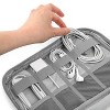 PAVILIA Soft Electronic Organizer Travel Case, Medium Cable Tech Storage Pouch Cord Bag, Charger Accessories Essentials - 4 of 4