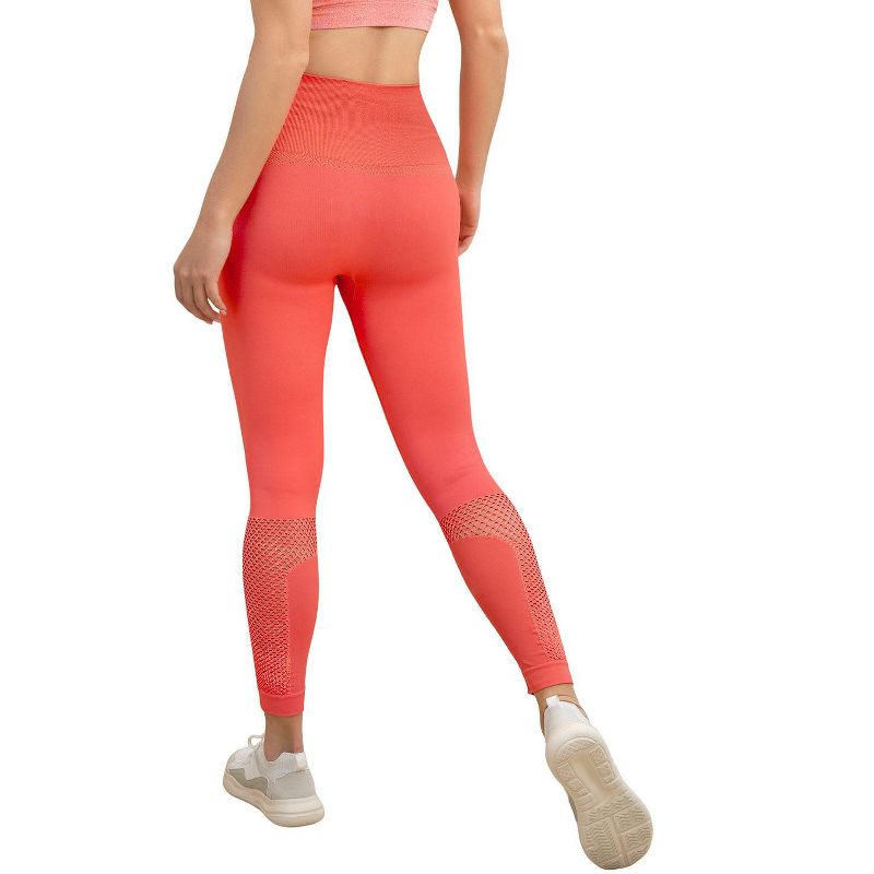 Leonisa  High Waisted Legging with Double-Layered Waistband and Breathable Mesh Cutouts -, 3 of 6