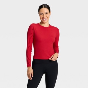 Women's Modal Ribbed Long Sleeve Top - All In Motion™ - 1 of 4