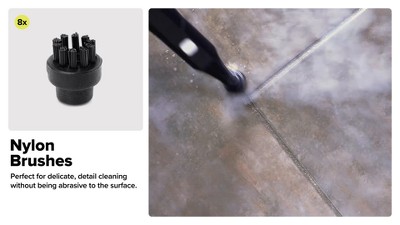 Dupray 24-Piece Steam Cleaning Accessory Kit with Brushes and Cloths