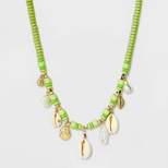 Cowrie Shell Beaded Necklace - A New Day™