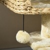 TopComfy Pet Tower Indoor Cat Tree Tower Scratching Posts Easy Climb Ramp Warm Condo Toy Balls Comfortable Bed for Cats, Beige, 23.5"*15.75"*38.5" - 4 of 4