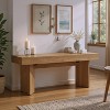 CIPACHO Rustic Brown 47 Inch Wooden Farmhouse Entryway Bench Indoor End of Bed Bench Long Dining Bench Seat for Bedroom Dining Room Hallway Foyer - 4 of 4