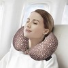 French Connection Memory Foam Travel Neck Pillow with Washable Cover - Luxury Neck Pillows for Travel (Polka Dot) - 3 of 4