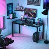 Costway 55 inch Gaming Desk Racing Style Computer Desk with Cup Holder & Headphone Hook - image 4 of 4