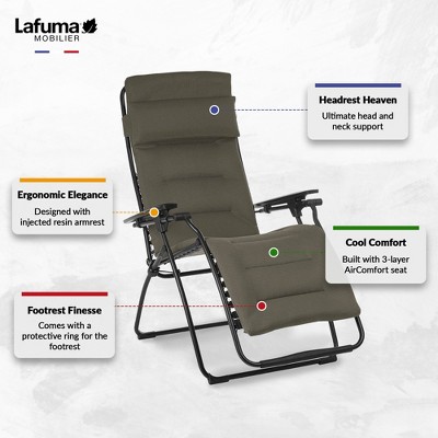 Taupe AirComfort Zero Gravity Steel Frame Recliner with Cushions