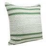20" X 20" Jade Green And White 100% Cotton Geometric Zippered Pillow - 4 of 4