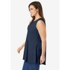 Woman Within Plus Size Sleeveless Fit-And-Flare Tunic Top - 4 of 4