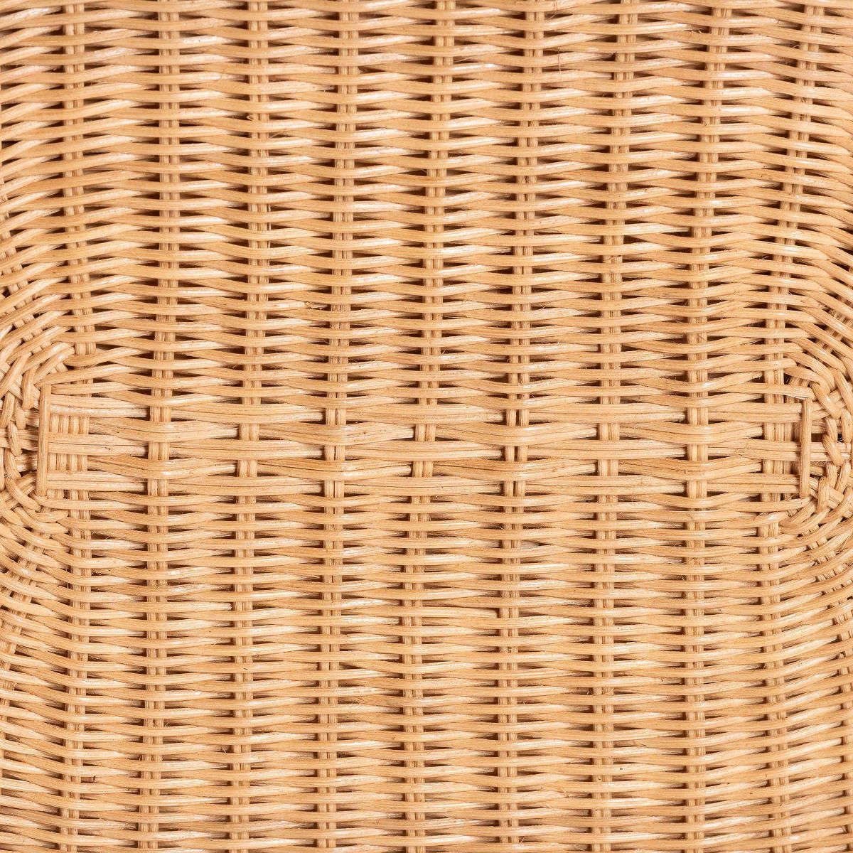 bali & pari Elissa Bohemian Rattan Elephant End Table Light Honey - thumbnail 5