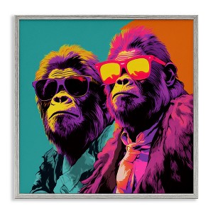 Stupell Industries Pop Style Gorilla Duo, 24" x 24" - 1 of 4
