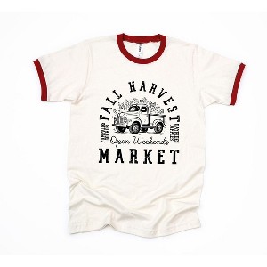 Simply Sage Market Women's Fall Harvest Market Short Sleeve Ringer Tee - 1 of 3