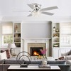 Parrot Uncle 52" Modern Chrome Crystal Ceiling Fans with Light and Remote Flush Mount Chandelier - 2 of 4