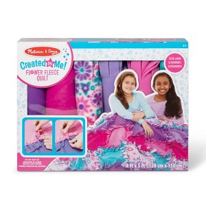 Melissa & Doug Created by Me! Flower Fleece Quilt No-Sew Craft Kit - 1 of 4