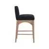Meridian Furniture,Waldorf Black Chenille Fabric Stool - 3 of 4