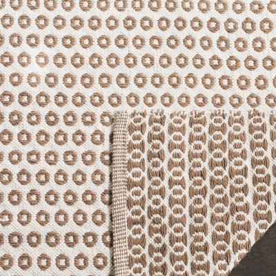 Coastal Charm Taupe/Ivory Hand-Woven Cotton & Wool Rug 8' x 10'