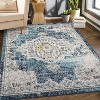 Acekool Area Rug Plush Non-Shedding Low Pile Stain Resistant Non Slip Vintage Medallion Accent Carpet for Living Room Bedroom - 2 of 4