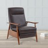 TiramisuBest Modern Upholstered Metal Arm Accent Chair, Dark Grey with Gold Angular Frame & Sloping Arms for Living Room Furniture - 2 of 4
