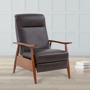 Lyngins Modern Massage Recliner with Adjustable Footrest & Wood Arm,Accent Lounge Chair for Bedroom,Living Room - 1 of 4