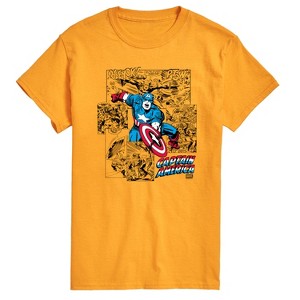 Men's - Marvel - Captain America Jump Short Sleeve Graphic T-Shirt - 1 of 3