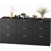TackView 9 Drawer Fluted Dresser for Bedroom,Large Capacity & Anti-Tip, Modern Chest of Drawers with Metal Handles, 2-Parcel Sent - 2 of 4