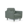 35" Radwan Chair Pesto Green Leather - Acme Furniture: Button-Tufted, Wood Legs, No Assembly Required - 3 of 4